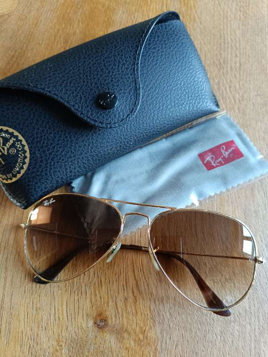 Rayban solbrille, guld