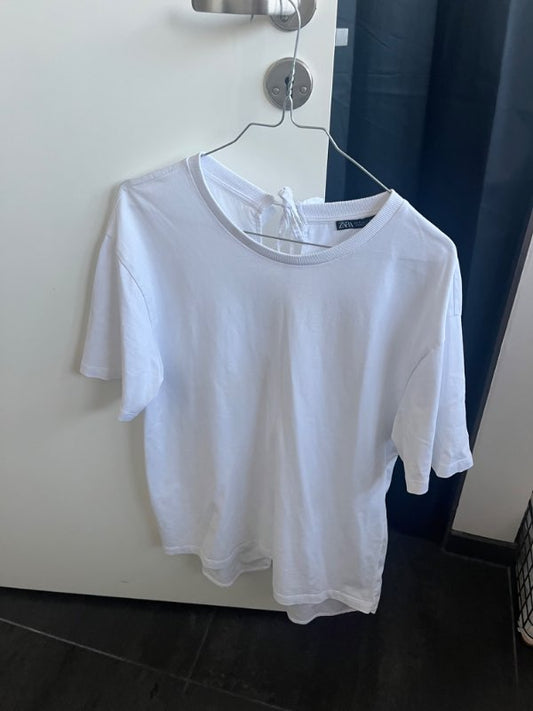 Lang hvid tshirt zara