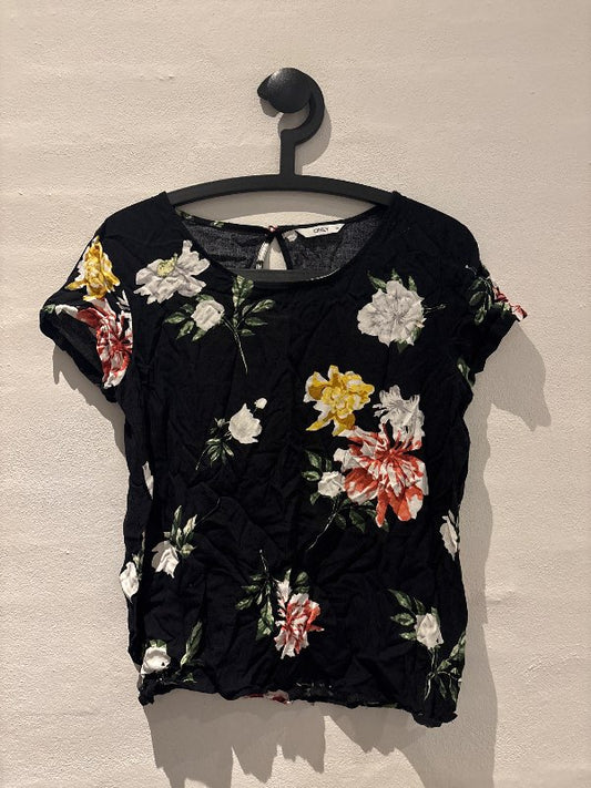 Only bluse m. Blomster